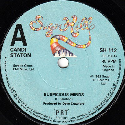 CANDI STATON - SUSPICIOUS MINDS (7) (VG+)