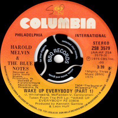 HAROLD MELVIN AND THE BLUE NOTES - WAKE UP EVERYBODY (7) (CA) (VG+)