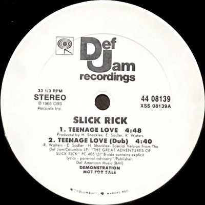 SLICK RICK - TEENAGE LOVE (12) (PROMO) (VG+/VG+)