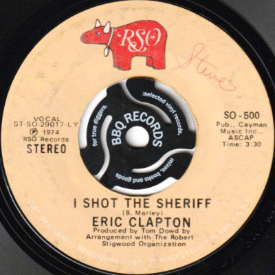 ERIC CLAPTON - I SHOT THE SHERIFF (7) (VG/VG+)