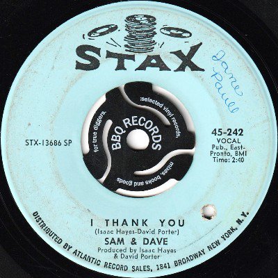 SAM & DAVE - I THANK YOU / WRAP IT UP (7) (G)