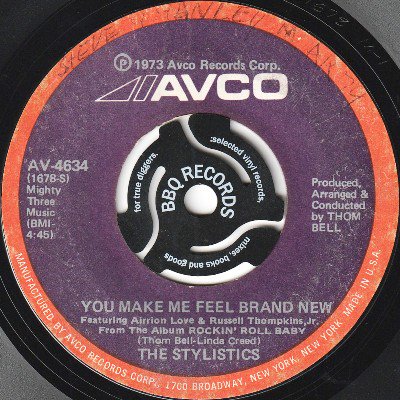 <img class='new_mark_img1' src='https://img.shop-pro.jp/img/new/icons5.gif' style='border:none;display:inline;margin:0px;padding:0px;width:auto;' />THE STYLISTICS - YOU MAKE ME FEEL BRAND NEW (7) (VG+)