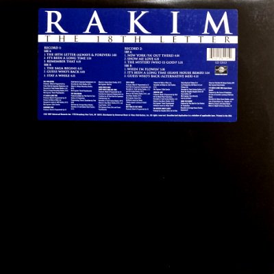RAKIM - THE 18TH LETTER (LP) (VG+/VG+)