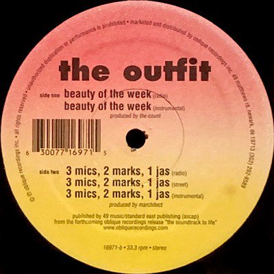 THE OUTFIT - BEAUTY OF THE WEEK / 3 MICS, 2 MARKS, 1 JAS (12) (VG+)