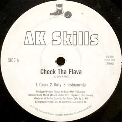 AK SKILLS - CHECK THA FLAVA / NIGHTS OF FEAR (12) (VG+)