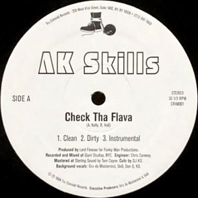 AK SKILLS - CHECK THA FLAVA / NIGHTS OF FEAR (12) (EX/EX)