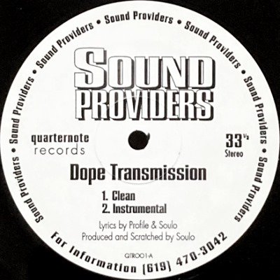 SOUND PROVIDERS - DOPE TRANSMISSION / THE FIELD (12) (EX)