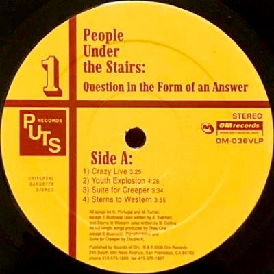 PEOPLE UNDER THE STAIRS - QUESTION IN THE FORM OF AN ANSWER (LP) (VG+)