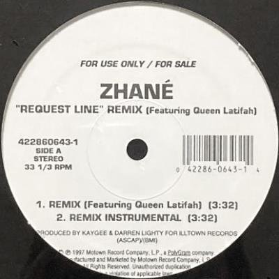 ZHANE feat. QUEEN LATIFAH - REQUEST LINE (REMIX) (12) (PROMO) (SEALED)