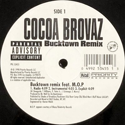COCOA BROVAZ - BUCKTOWN (REMIX) (12) (EX/EX)