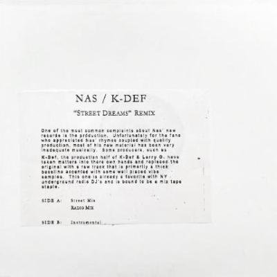 NAS - STREET DREAMS (K-DEF REMIX) (12) (EX)