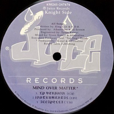 CROOKS OF DA ROUND TABLE - DAY BY DAY, KNIGHT BY KNIGHT / MIND OVER MATTER (12) (VG+)