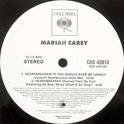 MARIAH CAREY - HEARTBREAKER (12) (PROMO) (EX)