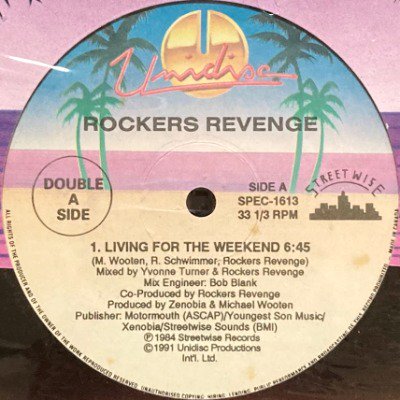 <img class='new_mark_img1' src='https://img.shop-pro.jp/img/new/icons5.gif' style='border:none;display:inline;margin:0px;padding:0px;width:auto;' />ROCKERS REVENGE - LIVING FOR THE WEEKEND / SUNSHINE PARTYTIME (12) (RE) (VG+/VG+)