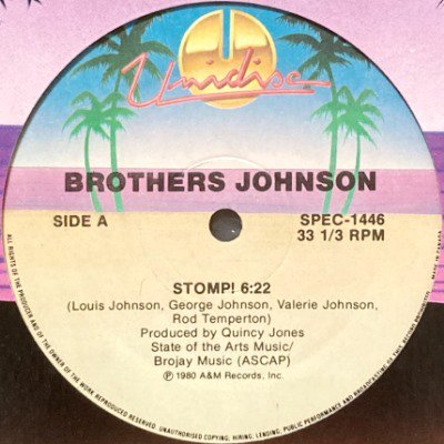 <img class='new_mark_img1' src='https://img.shop-pro.jp/img/new/icons5.gif' style='border:none;display:inline;margin:0px;padding:0px;width:auto;' />BROTHERS JOHNSON / L.T.D. - STOMP! / BACK IN LOVE AGAIN (12) (RE) (VG+/VG+)