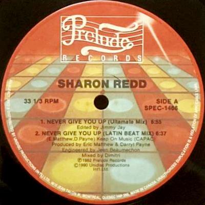 SHARON REDD - NEVER GIVE YOU UP (12) (RE) (VG+/VG+)