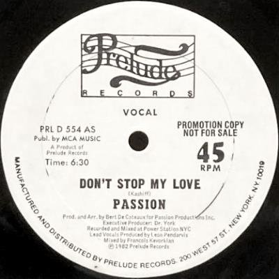 PASSION - DON'T STOP MY LOVE (12) (PROMO) (VG+/VG+)