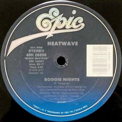 <img class='new_mark_img1' src='https://img.shop-pro.jp/img/new/icons5.gif' style='border:none;display:inline;margin:0px;padding:0px;width:auto;' />HEATWAVE - BOOGIE NIGHTS / THE GROOVE LINE (12) (RE) (VG+/VG+)