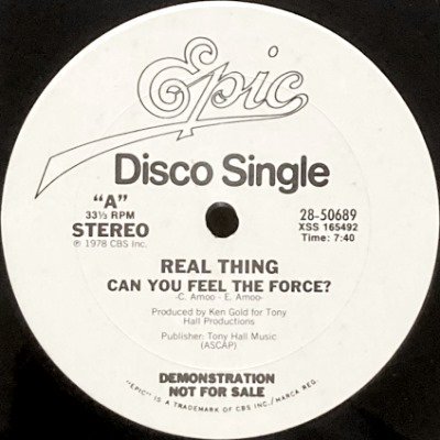 THE REAL THING - CAN YOU FEEL THE FORCE? (12) (PROMO) (VG+)