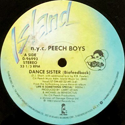 N.Y.C. PEECH BOYS - DANCE SISTER (BIOFEEDBACK) (12) (VG+/VG+)
