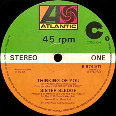 <img class='new_mark_img1' src='https://img.shop-pro.jp/img/new/icons5.gif' style='border:none;display:inline;margin:0px;padding:0px;width:auto;' />SISTER SLEDGE - THINKING OF YOU (12) (VG/VG+)