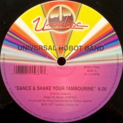 <img class='new_mark_img1' src='https://img.shop-pro.jp/img/new/icons5.gif' style='border:none;display:inline;margin:0px;padding:0px;width:auto;' />THE UNIVERSAL ROBOT BAND - DANCE & SHAKE YOUR TAMBOURINE / FREAK WITH ME (12) (RE) (VG+)