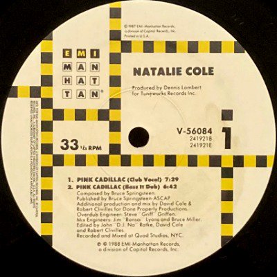 NATALIE COLE - PINK CADILLAC / I WANNA BE THAT WOMAN (12) (VG+/VG+)