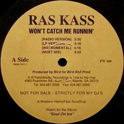 <img class='new_mark_img1' src='https://img.shop-pro.jp/img/new/icons5.gif' style='border:none;display:inline;margin:0px;padding:0px;width:auto;' />RAS KASS - WON'T CATCH ME RUNNIN' / REMAIN ANONYMOUS (12) (PROMO) (EX/EX)
