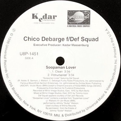 CHICO DEBARGE - SOOPAMAN LOVER (REMIX) (12) (PROMO) (EX)