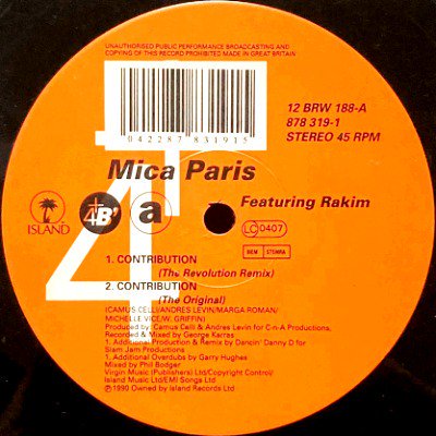 MICA PARIS feat. RAKIM - CONTRIBUTION (12) (VG)