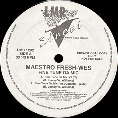 MAESTRO FRESH WES - FINE TUNE DA MIC (12) (PROMO) (VG)