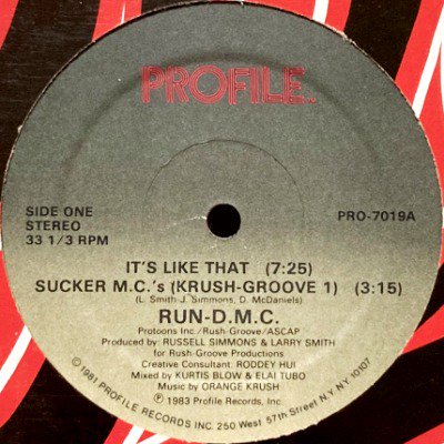 run dmc コレクション sucker mc's レコード