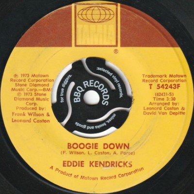 <img class='new_mark_img1' src='https://img.shop-pro.jp/img/new/icons5.gif' style='border:none;display:inline;margin:0px;padding:0px;width:auto;' />EDDIE KENDRICKS - BOOGIE DOWN (7) (VG)