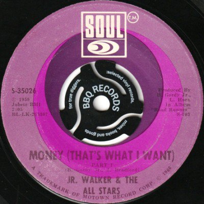 <img class='new_mark_img1' src='https://img.shop-pro.jp/img/new/icons5.gif' style='border:none;display:inline;margin:0px;padding:0px;width:auto;' />JR. WALKER & THE ALL STARS - MONEY (THAT'S WHAT I WANT) (7) (VG)