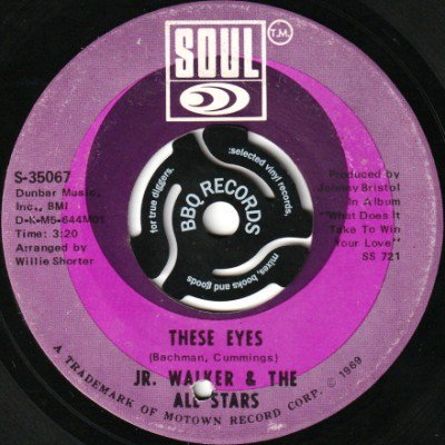 <img class='new_mark_img1' src='https://img.shop-pro.jp/img/new/icons5.gif' style='border:none;display:inline;margin:0px;padding:0px;width:auto;' />JR. WALKER & THE ALL STARS - THESE EYES (7) (VG+)