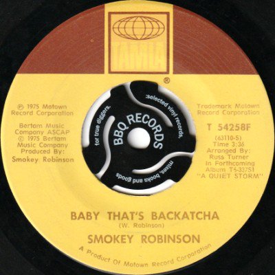 <img class='new_mark_img1' src='https://img.shop-pro.jp/img/new/icons5.gif' style='border:none;display:inline;margin:0px;padding:0px;width:auto;' />SMOKEY ROBINSON - BABY THAT'S BACKATCHA / JUST PASSING THROUGH (7) (VG+)