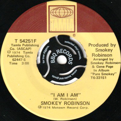 <img class='new_mark_img1' src='https://img.shop-pro.jp/img/new/icons5.gif' style='border:none;display:inline;margin:0px;padding:0px;width:auto;' />SMOKEY ROBINSON - I AM I AM / THE FAMILY SONG (7) (VG+)