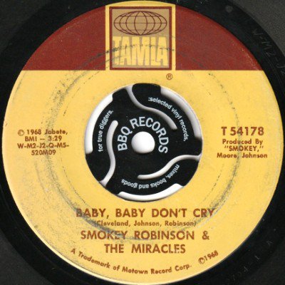 <img class='new_mark_img1' src='https://img.shop-pro.jp/img/new/icons5.gif' style='border:none;display:inline;margin:0px;padding:0px;width:auto;' />SMOKEY ROBINSON & THE MIRACLES - BABY, BABY DON'T CRY (7) (VG)