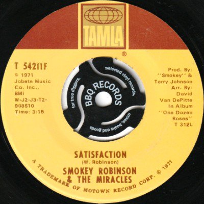 <img class='new_mark_img1' src='https://img.shop-pro.jp/img/new/icons5.gif' style='border:none;display:inline;margin:0px;padding:0px;width:auto;' />SMOKEY ROBINSON & THE MIRACLES - SATISFACTION / FLOWER GIRL (7) (VG)