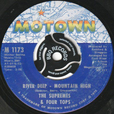 <img class='new_mark_img1' src='https://img.shop-pro.jp/img/new/icons5.gif' style='border:none;display:inline;margin:0px;padding:0px;width:auto;' />THE SUPREMES & FOUR TOPS - RIVER DEEP - MOUNTAIN HIGH (7) (VG)