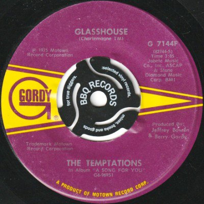 <img class='new_mark_img1' src='https://img.shop-pro.jp/img/new/icons5.gif' style='border:none;display:inline;margin:0px;padding:0px;width:auto;' />THE TEMPTATIONS - GLASSHOUSE / THE PROPHET (7) (VG)