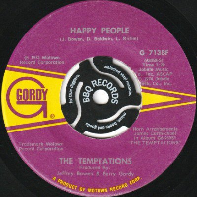 <img class='new_mark_img1' src='https://img.shop-pro.jp/img/new/icons5.gif' style='border:none;display:inline;margin:0px;padding:0px;width:auto;' />THE TEMPTATIONS - HAPPY PEOPLE (7) (VG+)