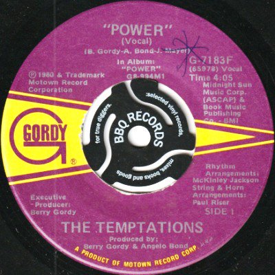 <img class='new_mark_img1' src='https://img.shop-pro.jp/img/new/icons5.gif' style='border:none;display:inline;margin:0px;padding:0px;width:auto;' />THE TEMPTATIONS - POWER (7) (VG)