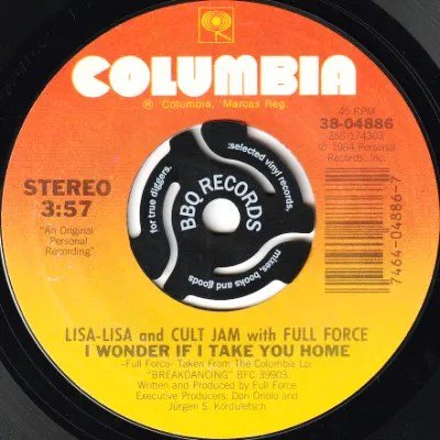 LISA-LISA AND CULT JAM WITH FULL FORCE - I WONDER IF I TAKE YOU HOME (7) (VG+/VG+)