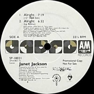 <img class='new_mark_img1' src='https://img.shop-pro.jp/img/new/icons5.gif' style='border:none;display:inline;margin:0px;padding:0px;width:auto;' />JANET JACKSON - ALRIGHT (12) (PROMO) (EX)