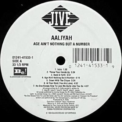 <img class='new_mark_img1' src='https://img.shop-pro.jp/img/new/icons5.gif' style='border:none;display:inline;margin:0px;padding:0px;width:auto;' />AALIYAH - AGE AIN'T NOTHING BUT A NUMBER (LP) (VG+)