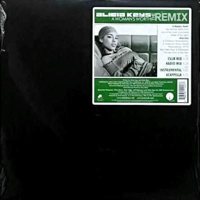 <img class='new_mark_img1' src='https://img.shop-pro.jp/img/new/icons5.gif' style='border:none;display:inline;margin:0px;padding:0px;width:auto;' />ALICIA KEYS - A WOMAN'S WORTH (THE REMIX) (12) (VG+/EX)