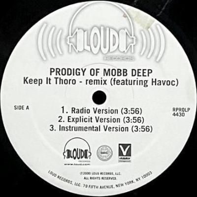 <img class='new_mark_img1' src='https://img.shop-pro.jp/img/new/icons5.gif' style='border:none;display:inline;margin:0px;padding:0px;width:auto;' />PRODIGY OF MOBB DEEP - KEEP IT THORO REMIX (12) (PROMO) (VG+)