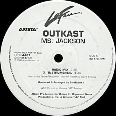 <img class='new_mark_img1' src='https://img.shop-pro.jp/img/new/icons5.gif' style='border:none;display:inline;margin:0px;padding:0px;width:auto;' />OUTKAST - MS. JACKSON (12) (PROMO) (VG+/VG+)