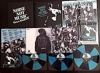DISCHARGE - Noise Not Music : Striped Black + Blue (Ltd.200